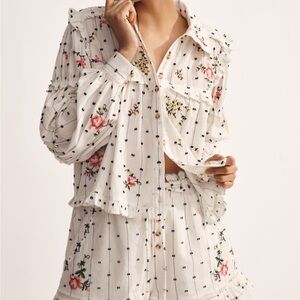 COPY - Pilcro seaside handkerchief print button down shirt